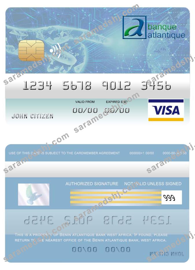 Benin Atlantique bank visa card